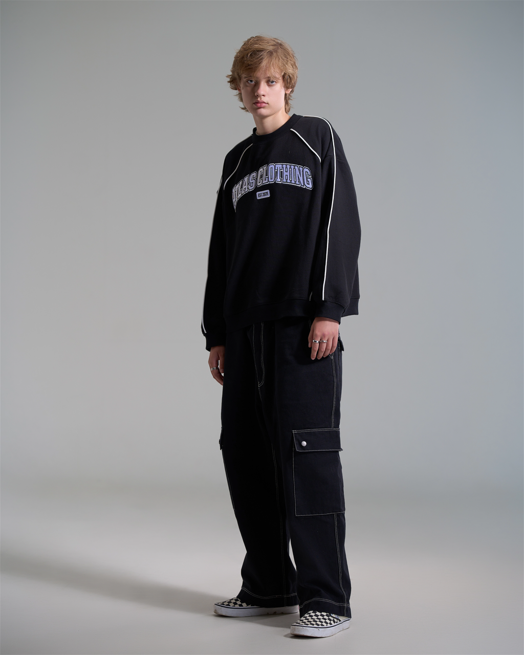 Black Varsity Crewneck